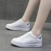 Женские туфли для досок, белые туфли, женские, осень 2024, новые, вышитые, спортивные, белые туфли, на шнуровке, модная, повседневная обувь