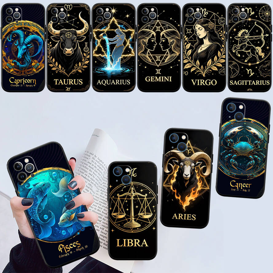 12 Constellation Card Case for Samsung M55 M35 M15 A02 A05S A05 A06 A15 A12 A13 A10 A16 A20 A22 A24 A25 A30 A31 A32 A33 A35 A42 A50