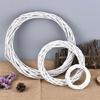 Rattan Wicker Christmas White Wreath Vine Ring Xmas Hanging Garland DIY Decor