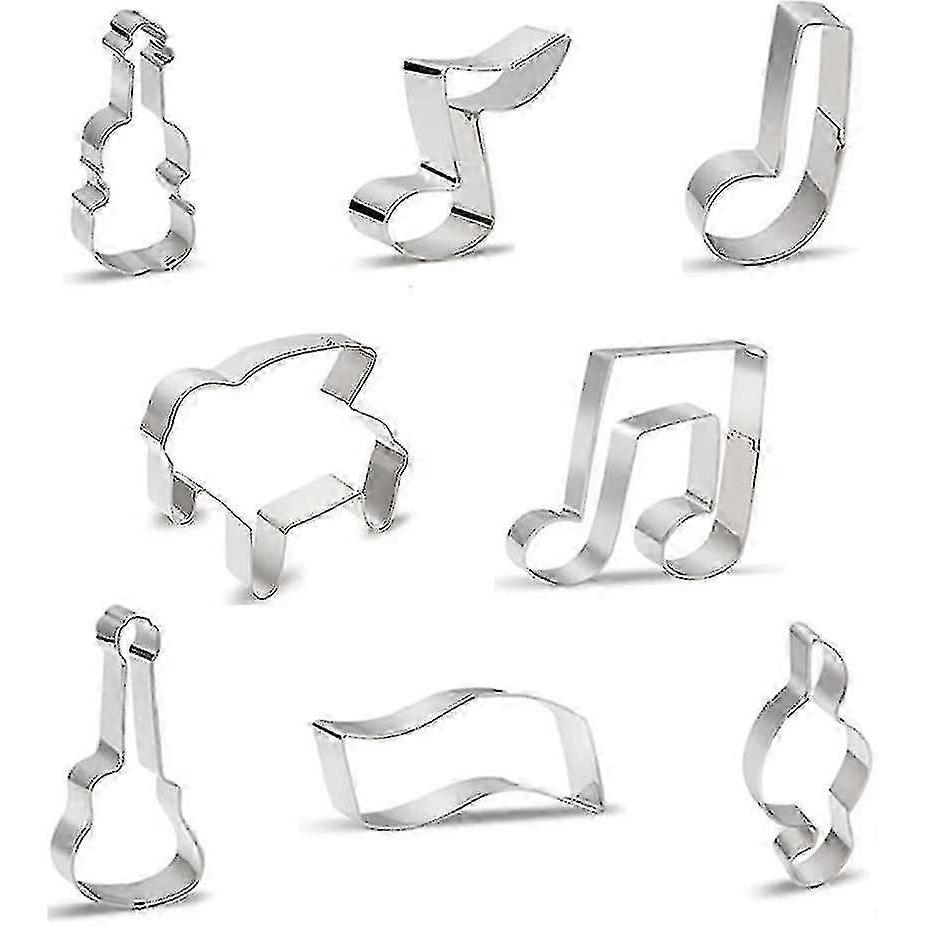 8 music fondant cutters, guitar/note shapes, cake DIY
