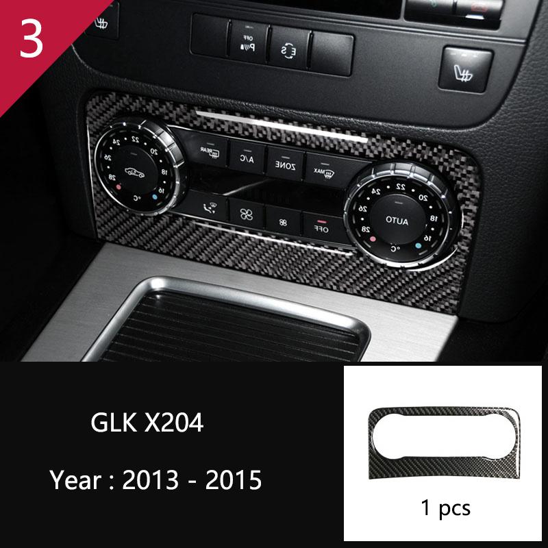 Углеродное волокно для Mercedes Benz GLK X204, внутренняя панель переключения передач, AC CD, панель, дверной подлокотник, отделка, наклейка на автомобиль