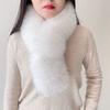 Fox Hair Scarf Women's Winter Double-sided Scarf Korean Version Long Thickened Cross Neck Cover Imitation Fur Rabbit Fur Scarf