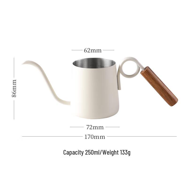 Чайник для пуровера Shangqi с ручкой из грушевого дерева