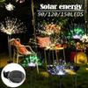 Солнечная батарея 90/120/150LED лампа для фейерверков с дистанционным управлением, водонепроницаемая заземляющая лампа для сада, лужайки, ландшафтная лампа
