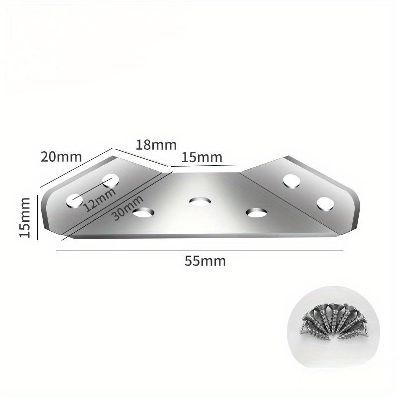 20 шт. универсальный угловой соединитель для мебели, угловая скоба из нержавеющей стали с винтами, сверхмощные угловые кронштейны для полок