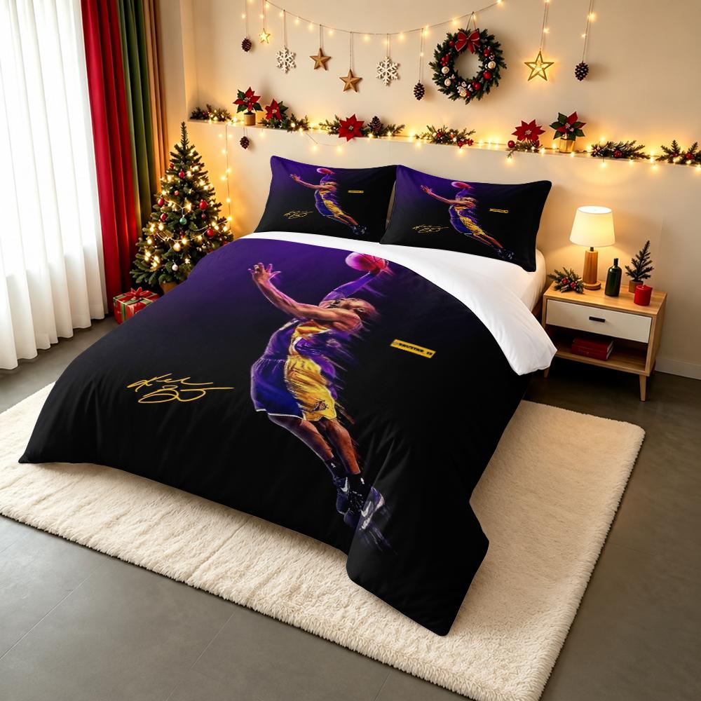 "Basketball Player Dunking Art Design Bedding setBedding set (1 duvet cover, 2 pillowcases, duvet not included)