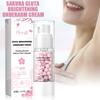 Sakura Underarm Brightening Cream Glowing Skin Dark Spot Corrector Improve Melanin Dull Lightening Hydrate Body Bleaching Cream