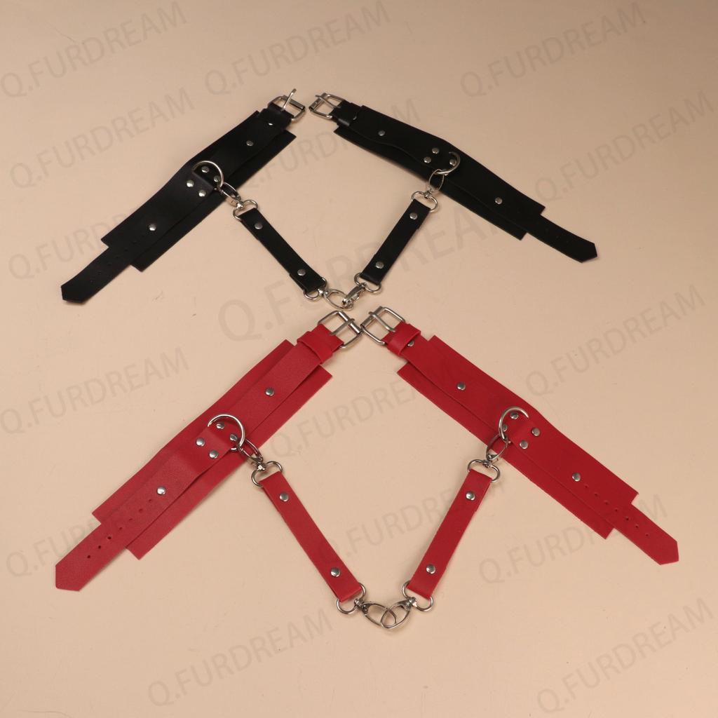 Leather Erotic Handcuffs Ankle Adjustable Restraint Sex Cuff BDSM Bondage Slave Sex Toys For Couple Adult Games New Exotic