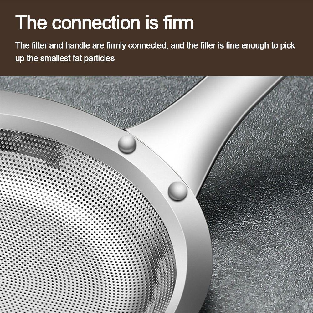 Grease Foam Removing Oil Dregs Fishing Fine Mesh Filtering Spoon Kitchen Gadgets Tool