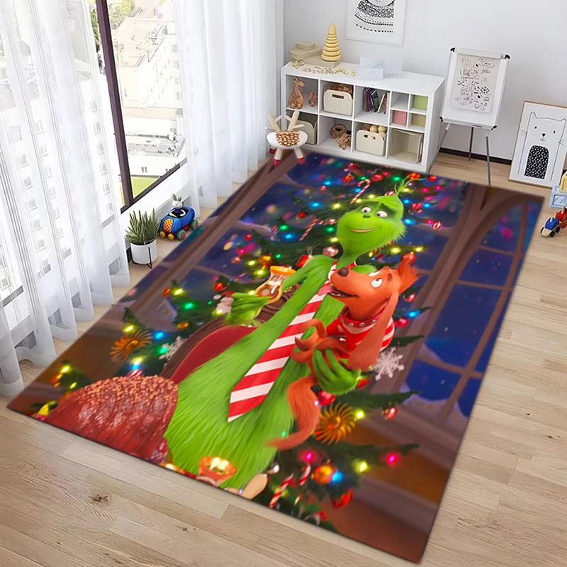 Christmas Gift Comedy Movie How the Grinch Stole Christmas carpet home living room decoration table and chairs anti slip door mat carpet A15