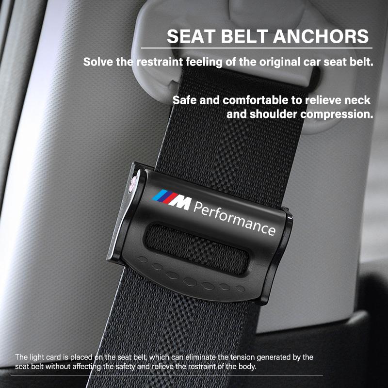 2 шт. Зажим для пряжки ремня безопасности автомобиля, стопор ремня безопасности, регулировочный зажим для BMW M E34 E36 E60 E90 E46 E39 E70 F10 F20 F30 X5 X6 X1 M3 M5 M6 E71 F01 F87