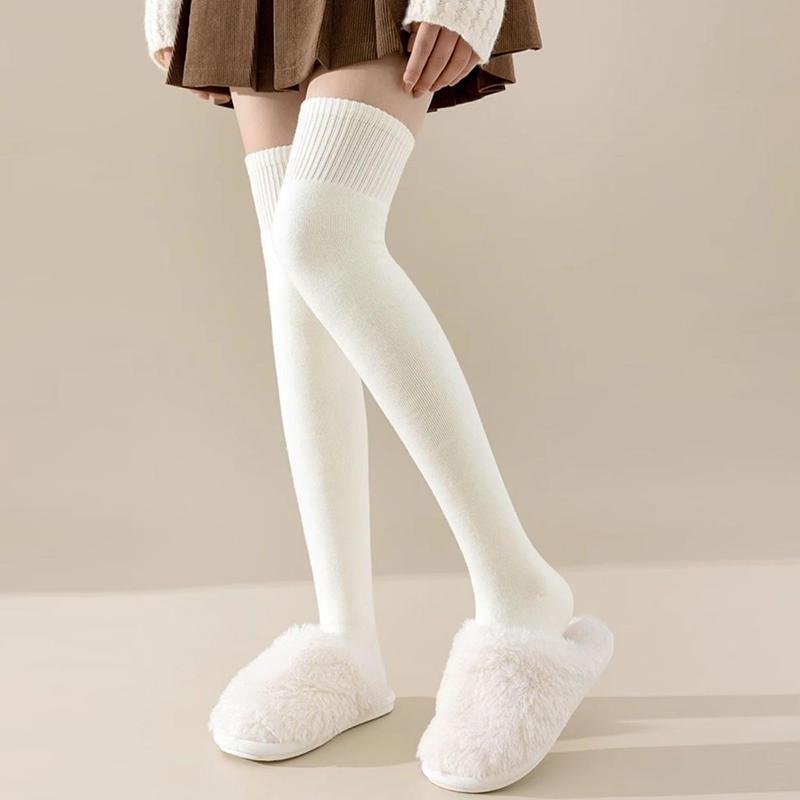 Женские осенние гольфы выше колена, зимние модные толстые очень длинные чулки, гетры