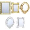 European Frame 1/12 Tiny Mini Victorian Dollhouse Mirror Miniature Ornament Furniture