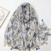 2024 Spring And Autumn Winter New Cotton And Hemp Long Thin Scarf Travel Versatile Sunscreen Warm Shawl For Women