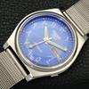 SEIKO 5 AUTOMATIC JAPAN MENS 7019A VINTAGE ARABIC BLUE DIAL WATCH a701210-5