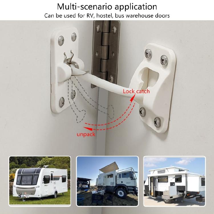 Heavy Duty Door Stop Hook Protective Motorhome Door Positioner Easy Operate Campers Door Security latches Quick Installs