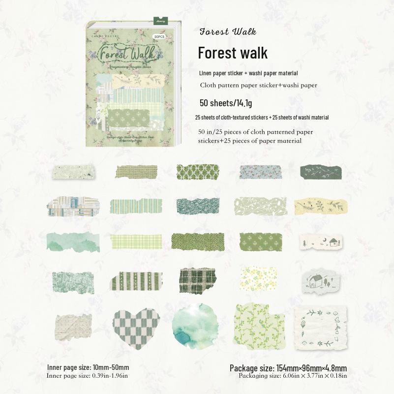 Сахарная Поэзия Тканевая Тематическая Наклейка-Отрывная Упаковка для Журналов