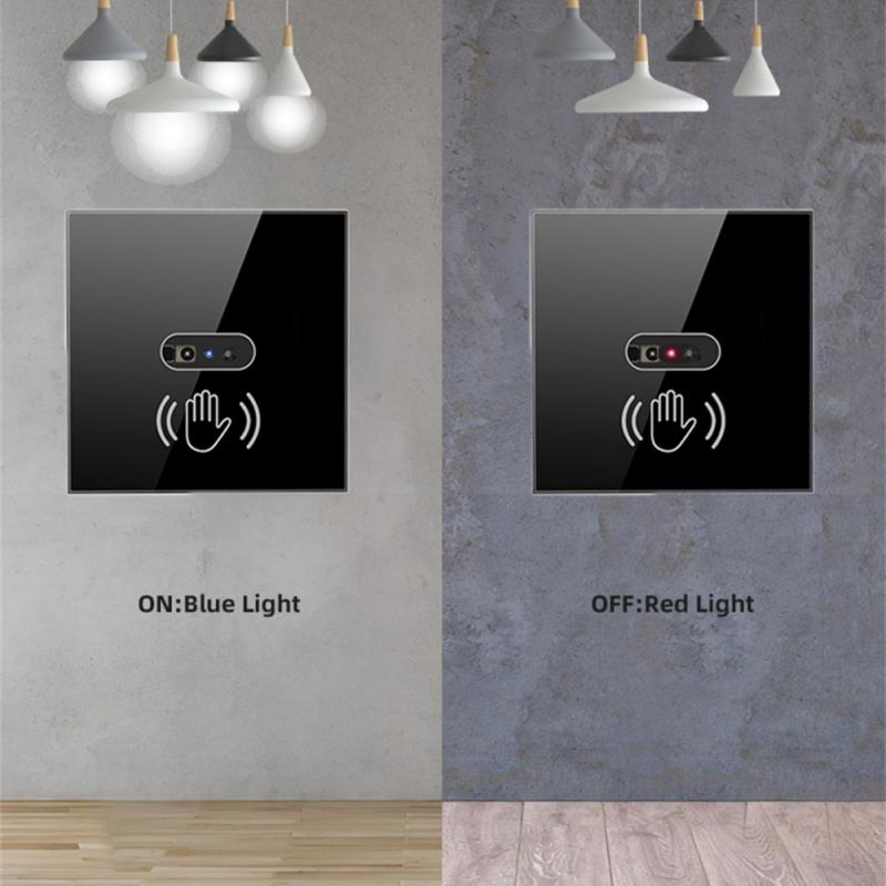CORUI Умный настенный выключатель света Стеклянная панель Инфракрасный индукционный выключатель человеческого тела Прерыватель для умного дома Inteligente Switch