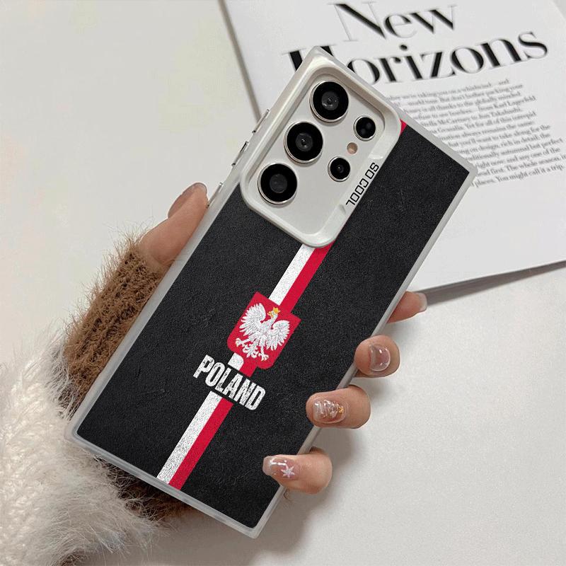 Чехол для телефона с флагом Польши (бело-красный), мягкий, для Samsung Galaxy S24 S25 FE S26 Edge S23 Ultra S22 Plus S21 + Ударопрочный задний чехол