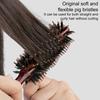 Yousheng Wooden Handle Bristles Round Brush Portable Anti-static Thin Thick Long Straight Curly Hair Brush Women Girls Hair Styling Detangling Comb