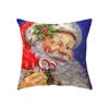 Рождественская атмосфера Санта-Клаус с принтом наволочка для дома, гостиной, украшения дивана, квадратная подушка, наволочка