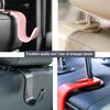 Amooca Car Seat Headrest Hook 4 Pack Hanger Universal Vehicle Car Storage Organizer for Handbag Purse Coat S Type Checkered Black