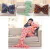 Плюшевое одеяло в виде хвоста русалки с дизайном в виде банта для уютного домашнего отдыха и в качестве подарка для женщин