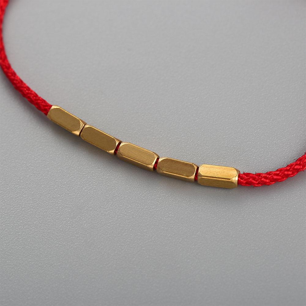 Бусины Узлы Буддийская Вощеная Нить Тибетский Черный Красный Цвет Браслеты Аксессуары Ювелирное Изделие на Запястье Браслет