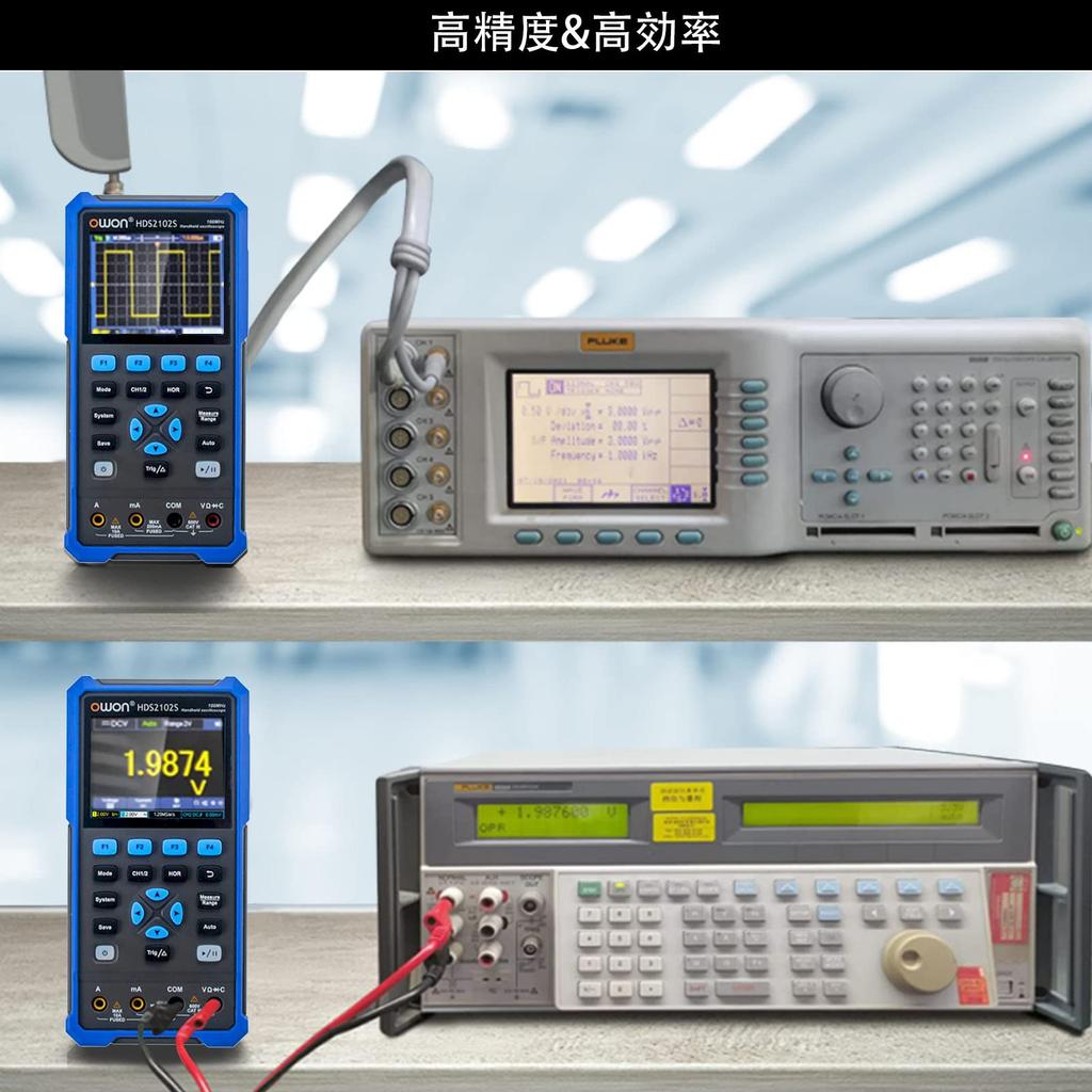 OWON HDS2102S Oscilloscope Multimeter Arbitrary Waveform Generator Compact 2 Channel 100MHz Bandwidth Direct 3 Year Instruction Manual 500Ms/s []