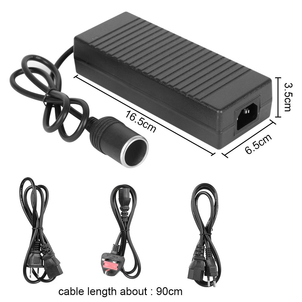 AC/DC Convert Car Socket 110V/ 220V To 12V 15A Power Adapter For Car Refrigerator Inflating Pump Vacuum Cleaner