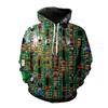Электронный чип 3D-печать Весна Осень Мужская толстовка с капюшоном Креативная повседневная хип-хоп вечеринка уличная комфортная одежда