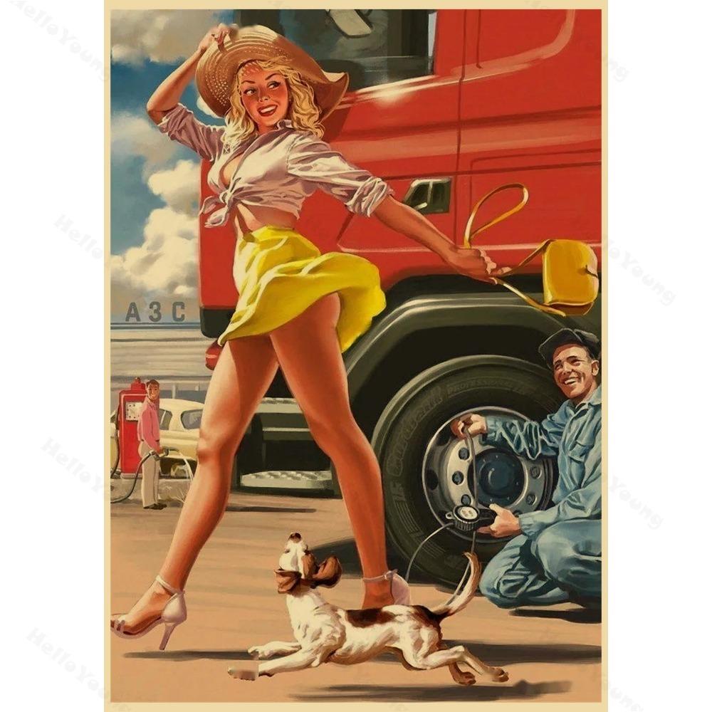 Бывший Советский Союз Сталин СССР CCCP Pin Up Girls Пропагандистские плакаты Главная Комната Бар Украшения Настенная Наклейка Искусство Живопись