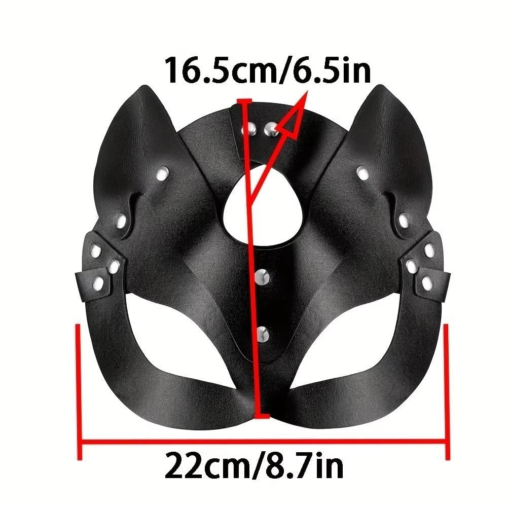 Chain Harness Cat Mask Black Color Masquerade Mask Sexy Fancy Mask Cosplay Party
