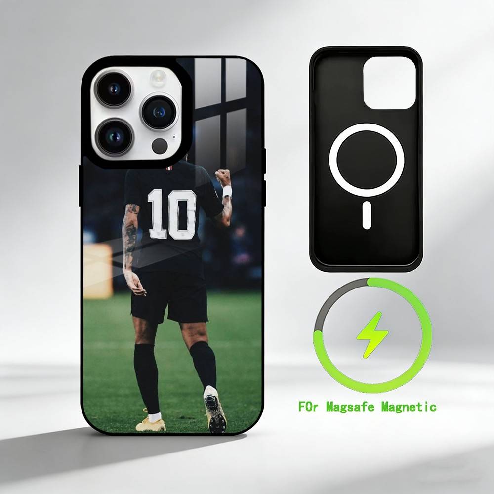 Чехол для телефона N-Neymar для iPhone 17 16 15 14 13 12 Pro Max Plus с зеркальной беспроводной магнитной крышкой