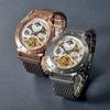 [Ticento]Sun&Moon Automatic Mesh Watch TS50051WS, Korean Luxury Watches