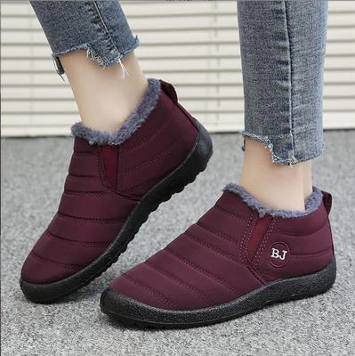 Модная женская водонепроницаемая нескользящая теплая зимняя обувь, удобные низкие кроссовки для хайкинга, парные зимние ботинки, плюшевый толстый хлопок, размеры 35-47