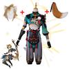 Game   Gorou Cosplay Costume Gorou Wig Pants Tail Ears Uniform Suits Halloween Blue Fox Boy Full Set
