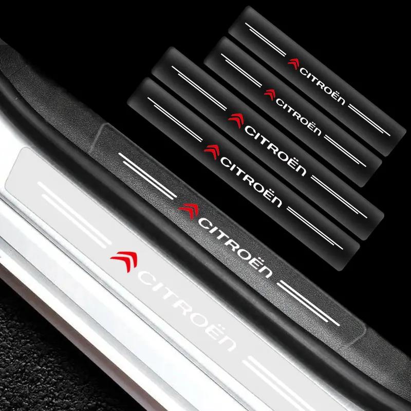 4 шт. Прозрачная декоративная наклейка-значок для защиты порога автомобиля для Citroen ELYSEE DS5 DS5LS C4L DS3 DS4 DS6 C1 C2 C3 C4 C5 C6