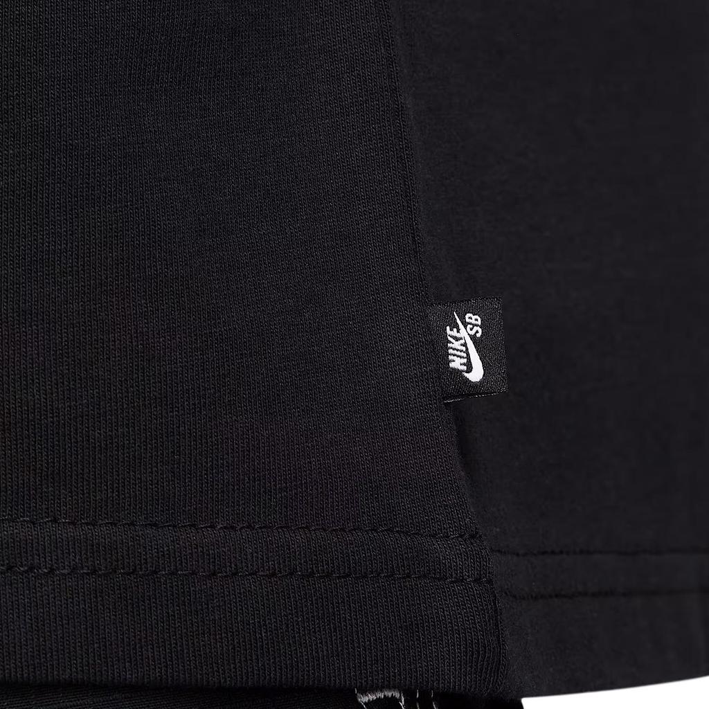 Nike T Shirts Unisex Black Crew Neck Moderate Straight Fit FZ5282-104