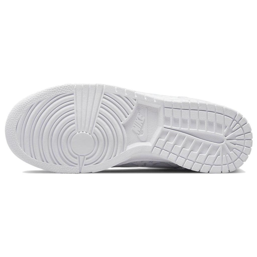 Nike Dunk Low Белые женские кроссовки с узором пейсли серо-туманные DJ9955-100