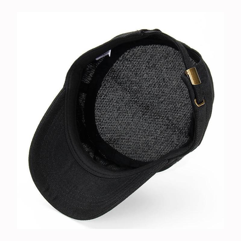New Big Size Deep Faux Linen Baseball Hats Outdoor Men Mesh Breathable Adjustable Military Hat Casual Women Snapback Trucker Cap
