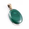 Подвеска из натурального малахита из стерлингового серебра 925 пробы в двух тонах 1,5'' g0l10