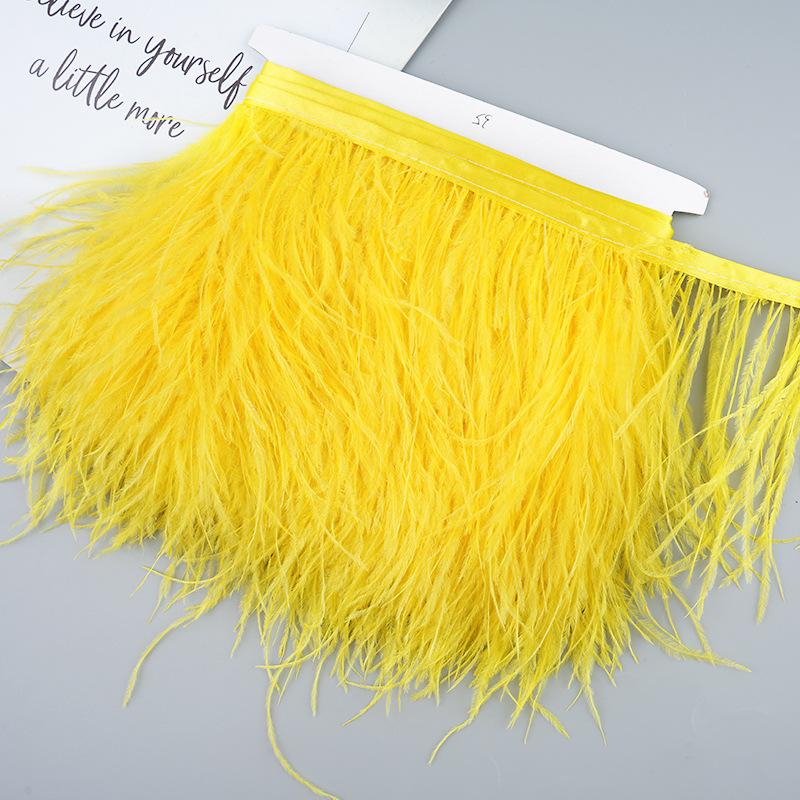 Diy Handmade Accessories Colorful Ostrich Feather Cloth Edge Decorative Accessories Clothing Accessories Wedding Skirt