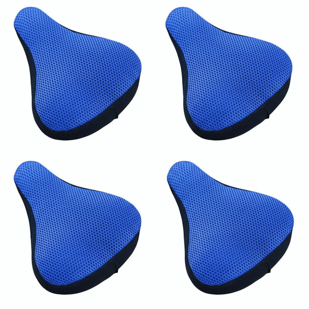 4PCS 3D Fabric Bike Seat Cover Breathable Mesh Cycling Seat Cushion Cover Riding Equipment