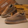 Men's Retro British Casual Low-Top Shoes, Non-Slip & Thick-Soled for Autumn/Winter 2025