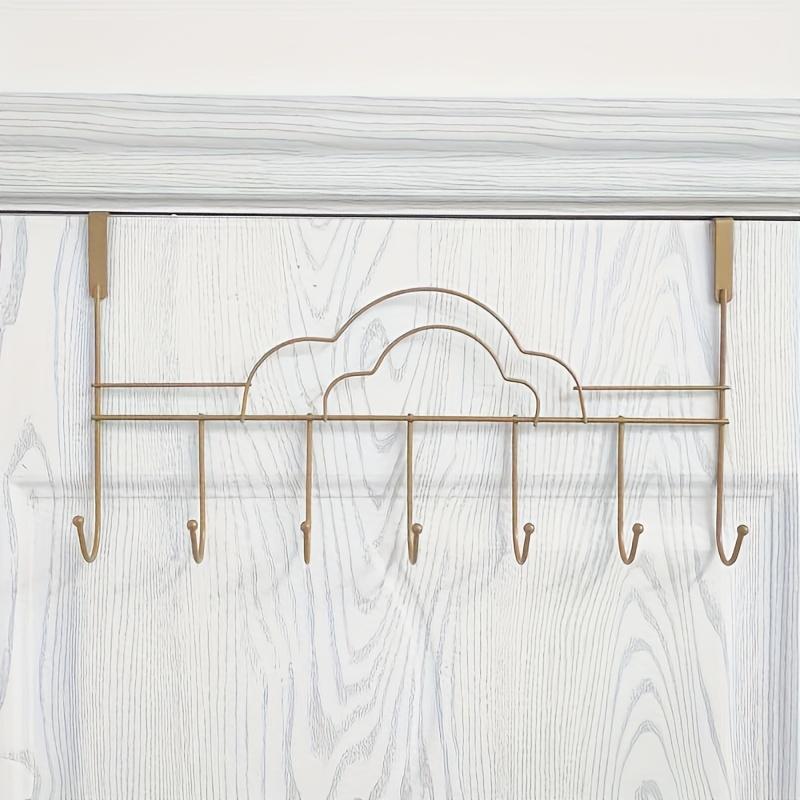 Современная чугунная облачная накладка на дверь, настенная металлическая вешалка для одежды, не требует сверления, для сумок, полотенец, шляп, халатов