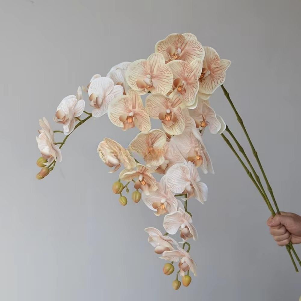 Высококачественные Роскошные Цветы Латекс 8 Голов Орхидеи-бабочки Искусственные Реалистичные На ощупь Орхидеи Фаленопсис Свадебный Декор