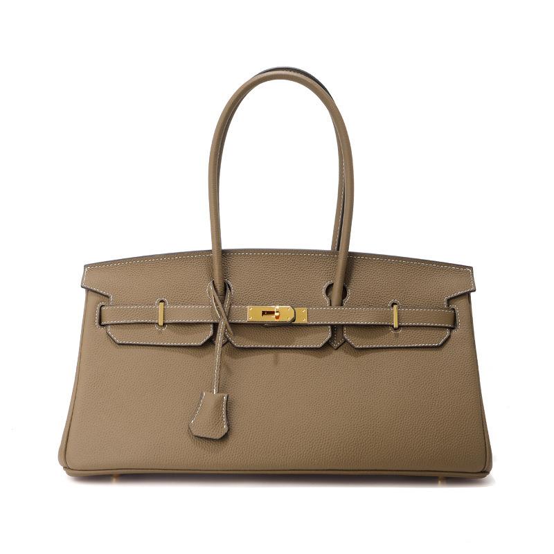 Horizontal 40cm Top Layer Cowhide Leather Women's Bag Large Capacity Handbag High-end Commuting Versatile Crossbody