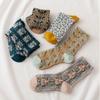 Носки в стиле Лолиты Y2k Kawaii, милые носки с цветочным рисунком, хлопковые богемные зимние женские забавные носки для девочек, Harajuku