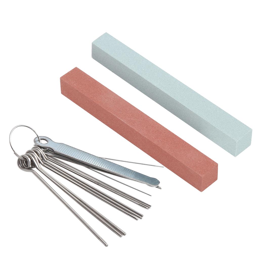 Guitar Polishing Tool Nut Saddle Grooves Sanding Files Stone Musical Instrument Maintain KitM02802